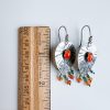 Aura Carnelian and Turquoise Sterling Silver Earrings