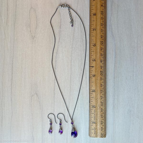 Dot the I - Amethyst Sterling Silver Necklace