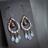 il_fullxfull.7172859206_6hlw.jpg Blood Moon - Moonstone Garnet Wire Wrapped Sterling Earrings