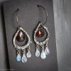 il_fullxfull.7172859314_7txa.jpg Blood Moon - Moonstone Garnet Wire Wrapped Sterling Earrings
