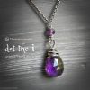 Dot the I - Amethyst Sterling Silver Necklace