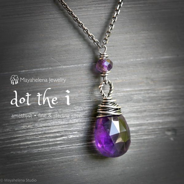 Dot the I - Amethyst Sterling Silver Necklace