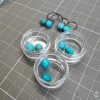Ancient Flow  - Smooth Turquoise Ovals Sterling Silver Wire Wrapped Earrings