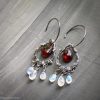 il_fullxfull.7220846225_bmzb.jpg Blood Moon - Moonstone Garnet Wire Wrapped Sterling Earrings