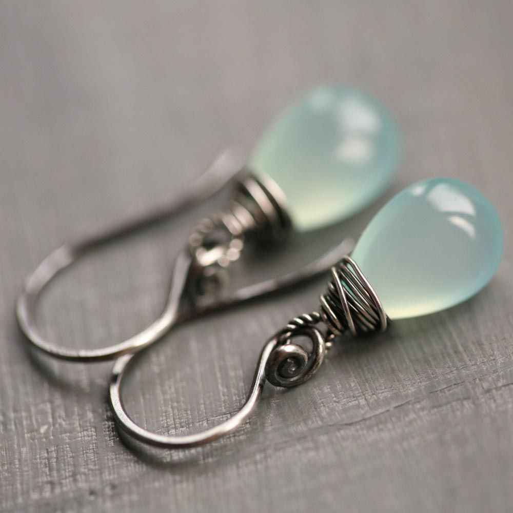 il_fullxfull.2768968593_clil.jpg Siesta Beach - Aqua Chalcedony Sterling Silver Earrings