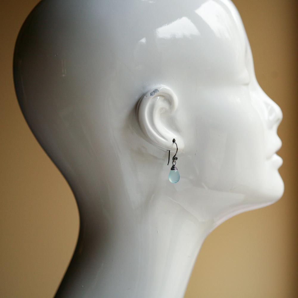 il_fullxfull.2768969681_fjr2.jpg Siesta Beach - Aqua Chalcedony Sterling Silver Earrings