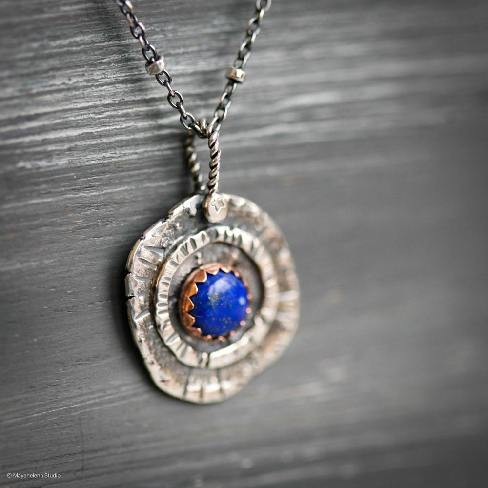 il_fullxfull.6730830325_dmc7.jpg Do No Evil - Evil Eye Lapis Lazuli Sterling Silver Necklace