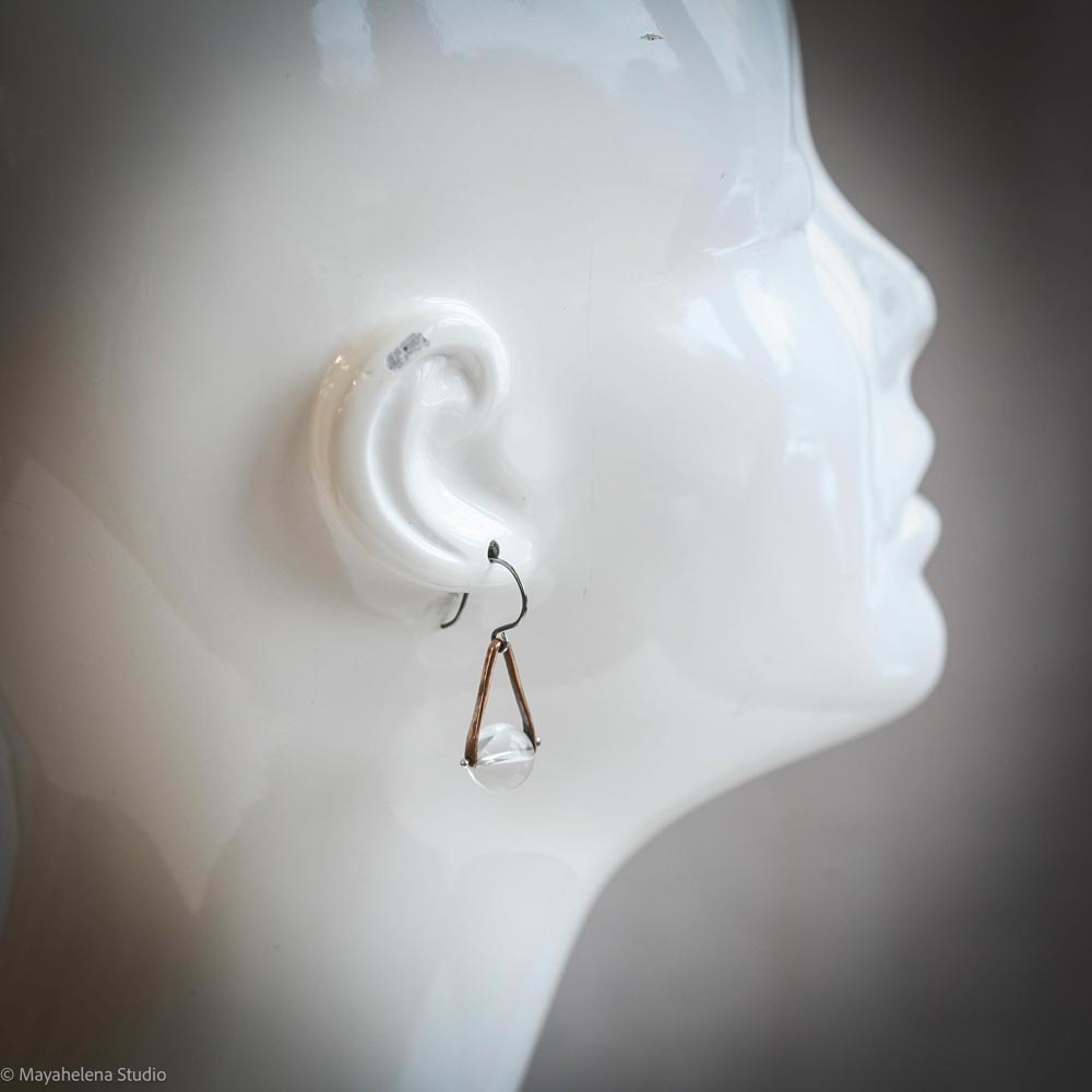 il_fullxfull.6865698401_ccm2.jpg Orbuculum - Rock Crystal Copper / Brass and Sterling Silver Earrings