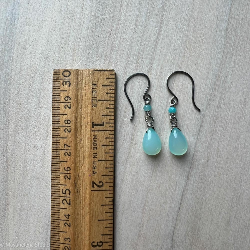 il_fullxfull.7224294859_9oi8.jpg Dot the I - Aqua Chalcedony Sterling Silver Earrings